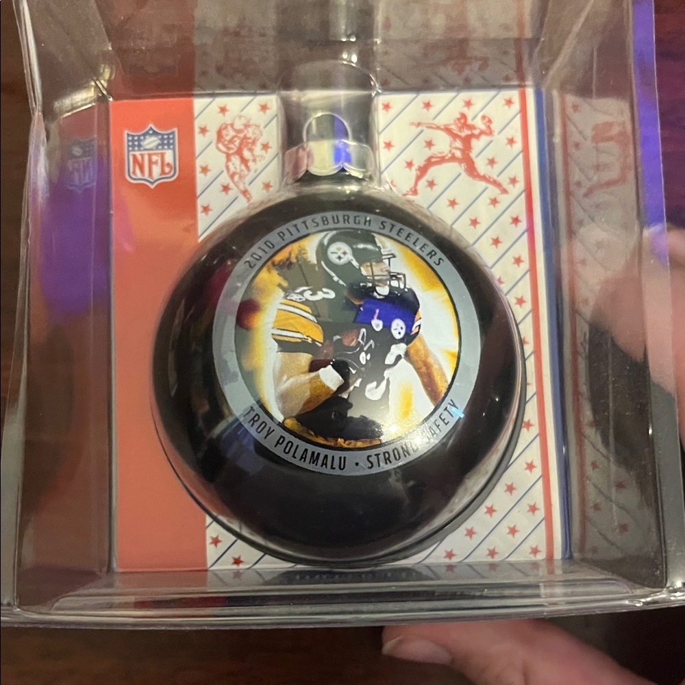 NFL Pittsburgh Steelers Holiday Ornament - Black and Gold